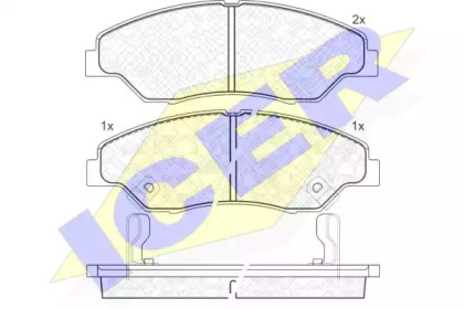 Комплект тормозных колодок ICER 181370