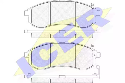 Комплект тормозных колодок ICER 181507