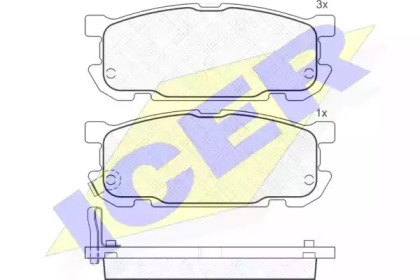 Комплект тормозных колодок ICER 181541