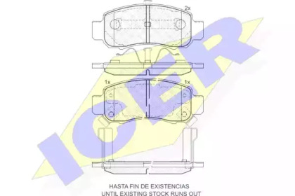 Комплект тормозных колодок ICER 181609