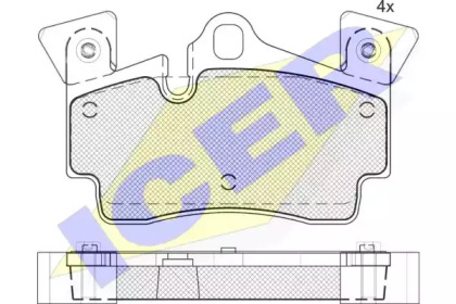 Комплект тормозных колодок ICER 181611-203