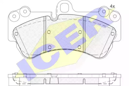 Комплект тормозных колодок ICER 181620