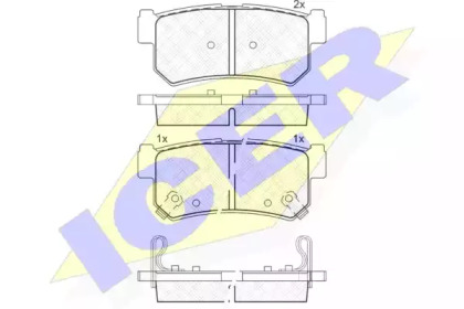 Комплект тормозных колодок ICER 181646