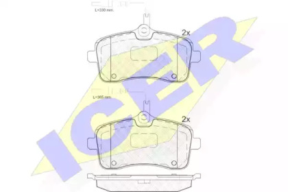 Комплект тормозных колодок ICER 181656