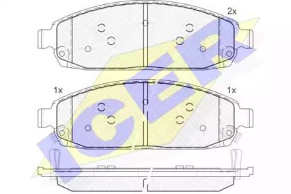 Комплект тормозных колодок ICER 181713