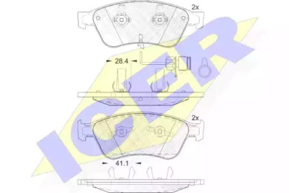 Комплект тормозных колодок ICER 181724