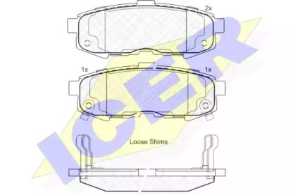 Комплект тормозных колодок ICER 181742