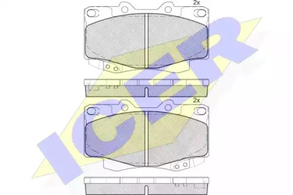 Комплект тормозных колодок ICER 181781