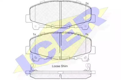 Комплект тормозных колодок ICER 181894