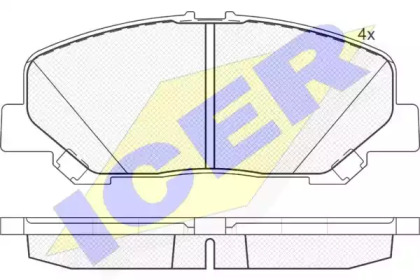 Комплект тормозных колодок ICER 181897