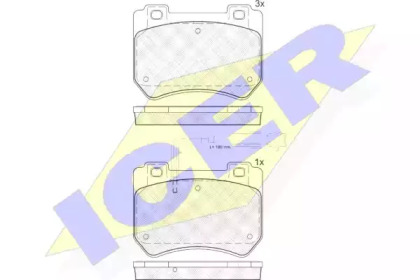Комплект тормозных колодок ICER 181932
