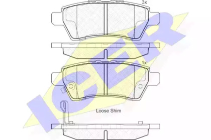 Комплект тормозных колодок ICER 181934