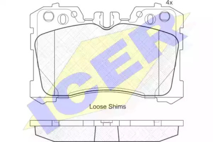 Комплект тормозных колодок ICER 181935