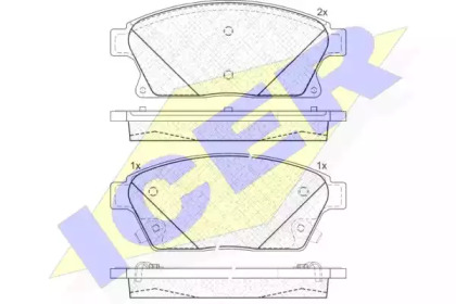 Комплект тормозных колодок ICER 181939