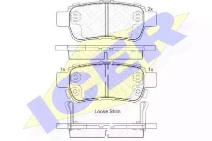 Комплект тормозных колодок ICER 181941