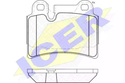 Комплект тормозных колодок ICER 181951