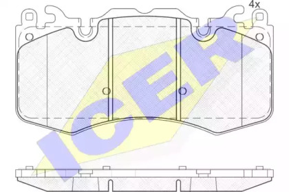Комплект тормозных колодок ICER 181956