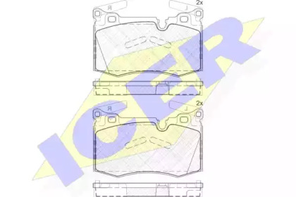 Комплект тормозных колодок ICER 181979