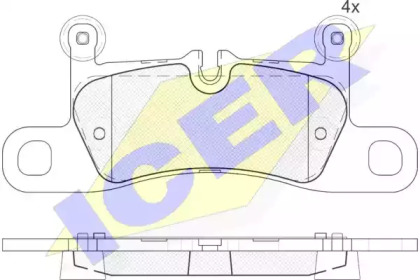 Комплект тормозных колодок ICER 181987-200