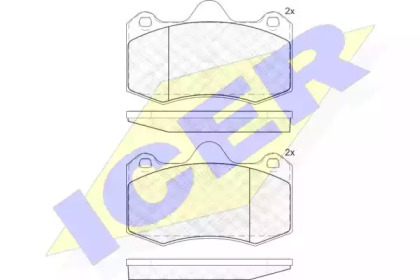 Комплект тормозных колодок ICER 182009