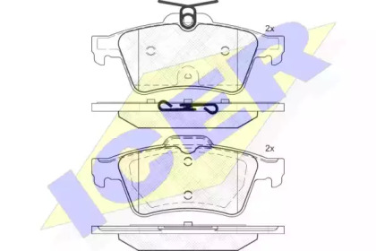 Комплект тормозных колодок ICER 182013