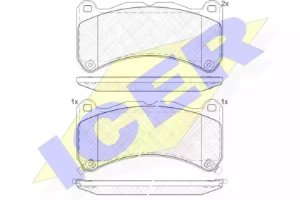 Комплект тормозных колодок ICER 182014
