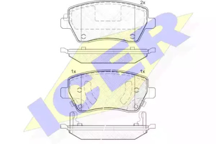 Комплект тормозных колодок ICER 182019