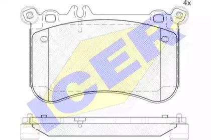 Комплект тормозных колодок ICER 182042