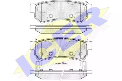 Комплект тормозных колодок ICER 182058-203