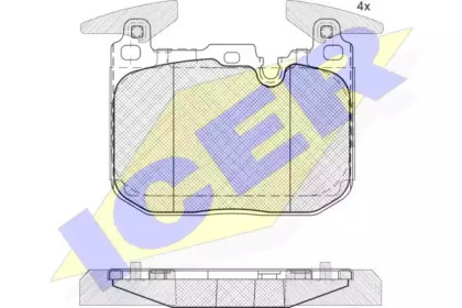 Комплект тормозных колодок ICER 182093-200