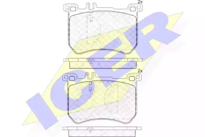 Комплект тормозных колодок ICER 182100