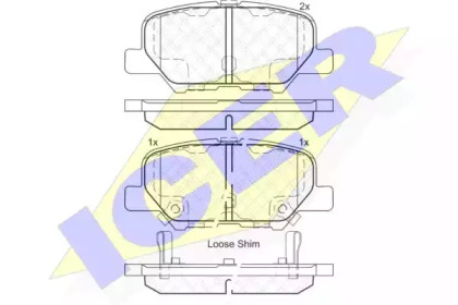 Комплект тормозных колодок ICER 182118