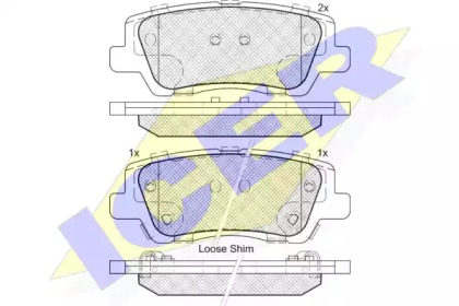 Комплект тормозных колодок ICER 182157