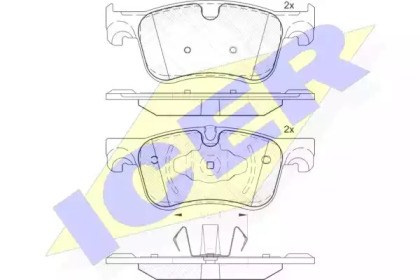 Комплект тормозных колодок ICER 182158