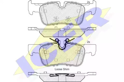 Комплект тормозных колодок ICER 182193