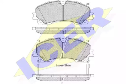 Комплект тормозных колодок ICER 182202