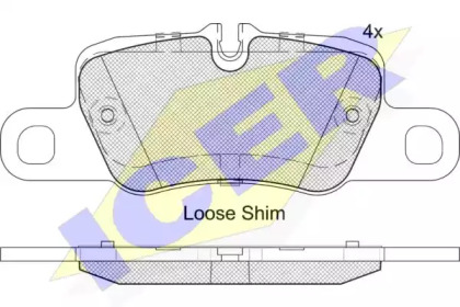 Комплект тормозных колодок ICER 182207