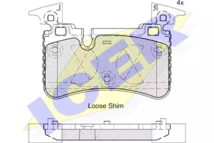 Комплект тормозных колодок ICER 182209