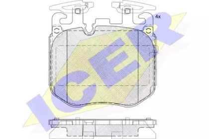 Комплект тормозных колодок ICER 182265