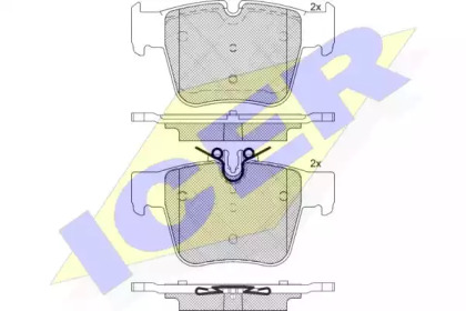 Комплект тормозных колодок ICER 182271