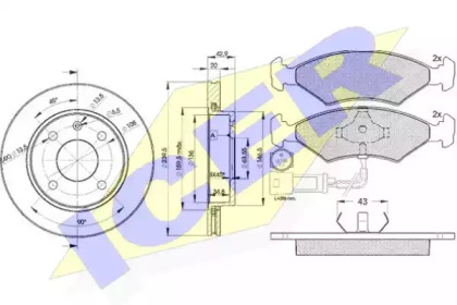 Комплект тормозов ICER 30410-1064