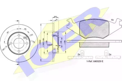 Комплект тормозов ICER 30461-3325