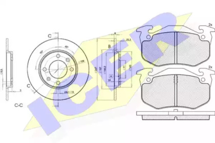 Комплект тормозов ICER 30649-4247