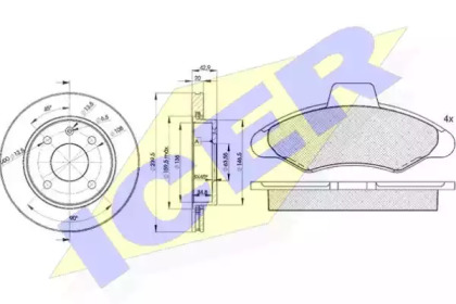 Комплект тормозов ICER 30790-1064