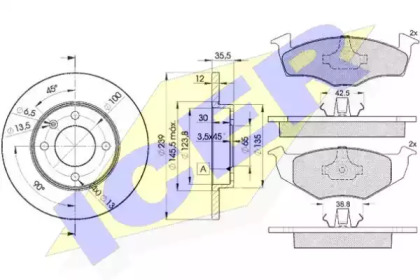 Комплект тормозов ICER 31119-3300