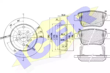 Комплект тормозов ICER 31688-0503