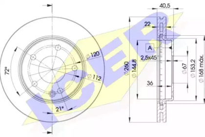 Тормозной диск ICER 78BD0113-2