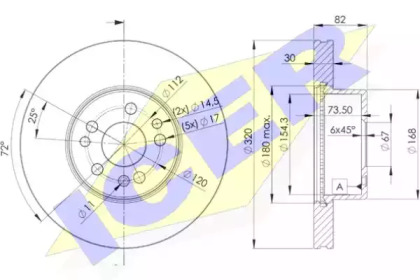 Тормозной диск ICER 78BD0212-2