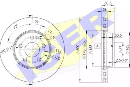 Тормозной диск ICER 78BD0415-2