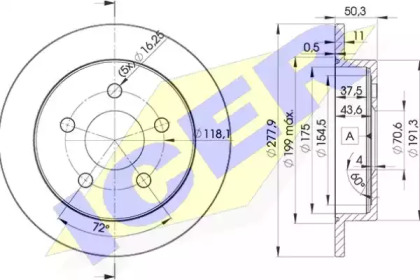 Тормозной диск ICER 78BD2058-2